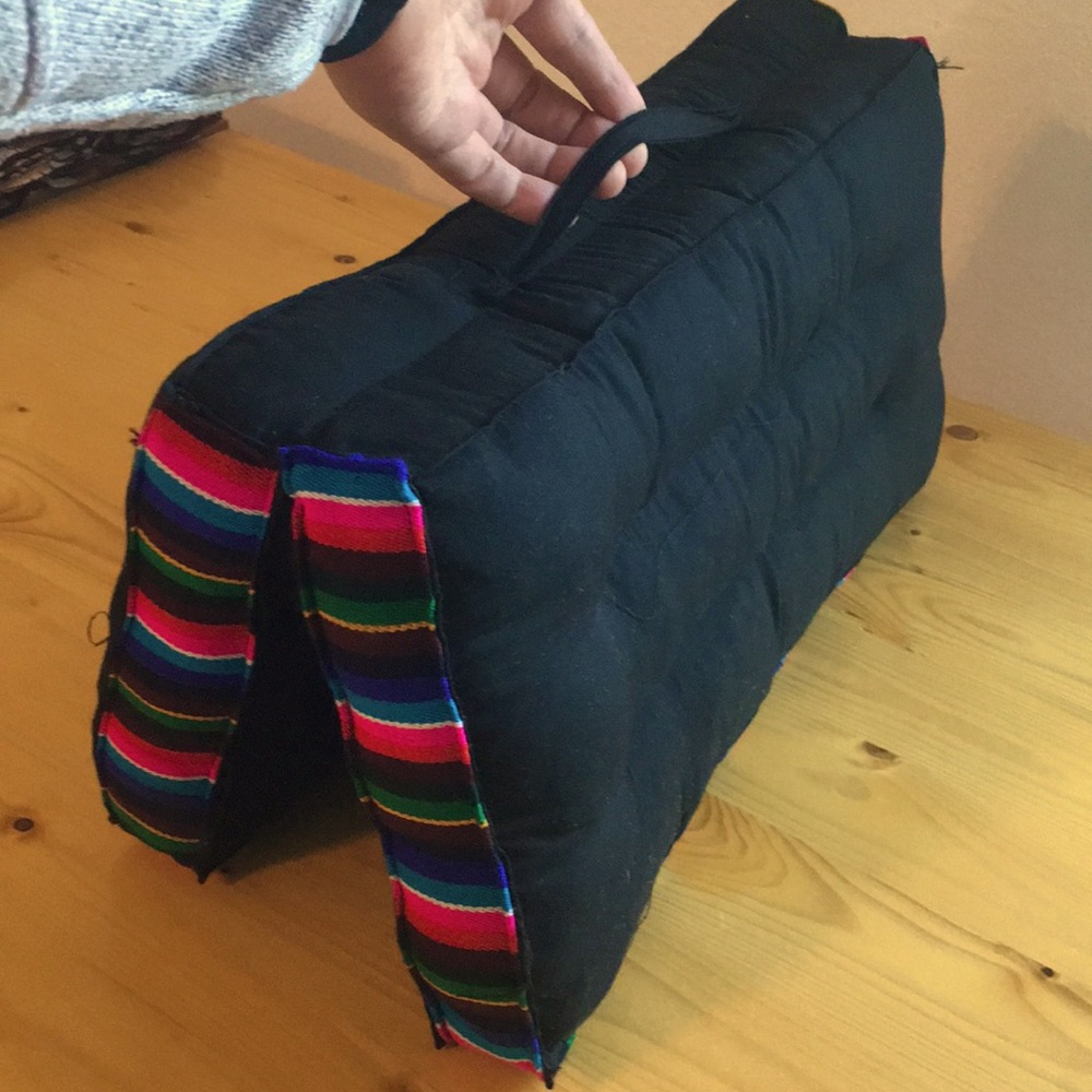 4.99 ship BLACK Yoga Meditation Cushion 4cm Thick